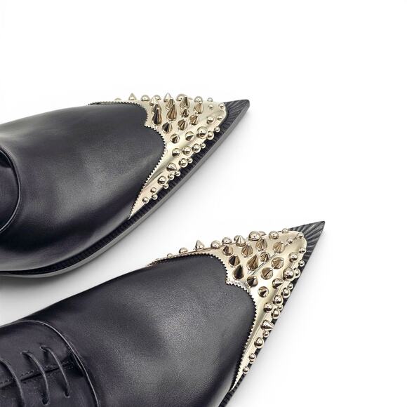 Christian Louboutin Cheliviss Meteor Leather Oxford Shoes EU 44.5 US 11.5 $2695 main image 5